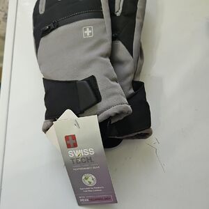 Swiss Tech Black and Gray Performance Gloves